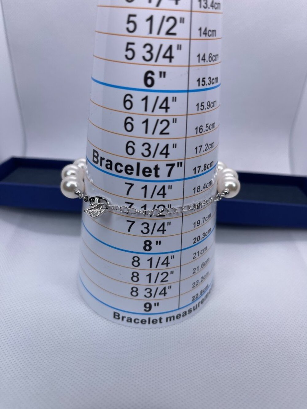 Pearl Bead Bracelet Swarovski Crystal Pavé Ring Rhodium Retired Nude Collection - Picture 14 of 16